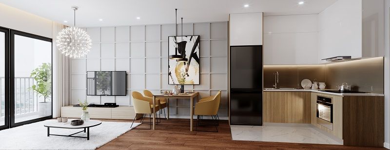 Bán căn hộ 1PN/1WC tầng trung Tây Tứ Trạch view công viên nội khu The RISE 2 Lumiere Ocean Crest