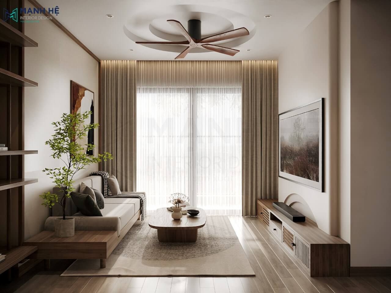 Cho thuê căn hộ 3PN Sun Centro Town – Hướng Tây, diện tích rộng rãi, phù hợp gia đình đa thế hệ