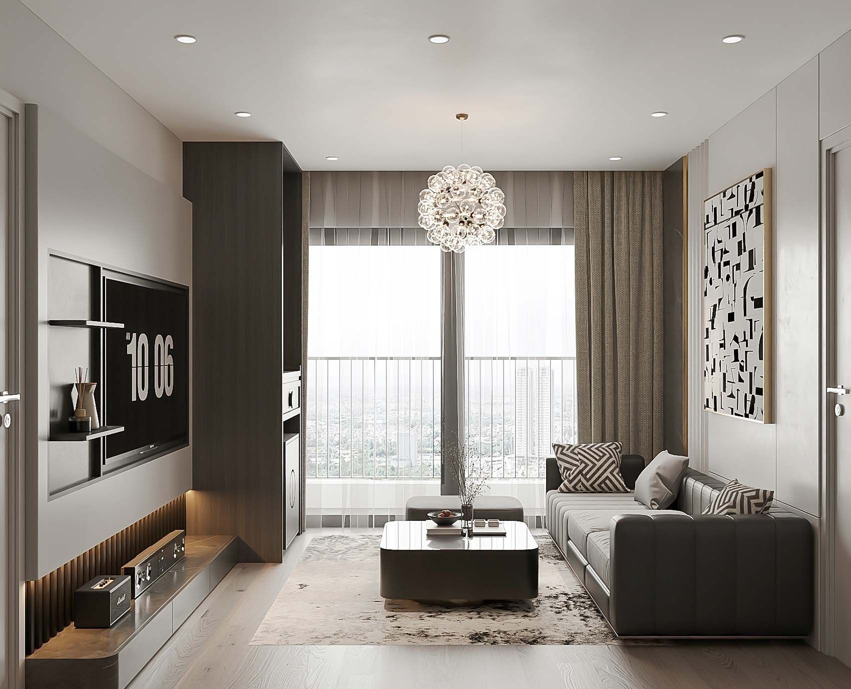 Cần thuê căn góc 3 phòng ngủ 2WC tầng trung nội thất cơ bản view nhìn Cầu Tứ Liên Vinhomes Cổ Loa
