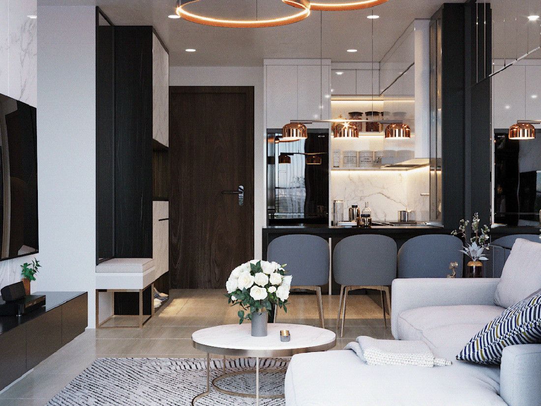 Cho thuê chung cư 1 phòng ngủ dự án Vinhomes The Crown