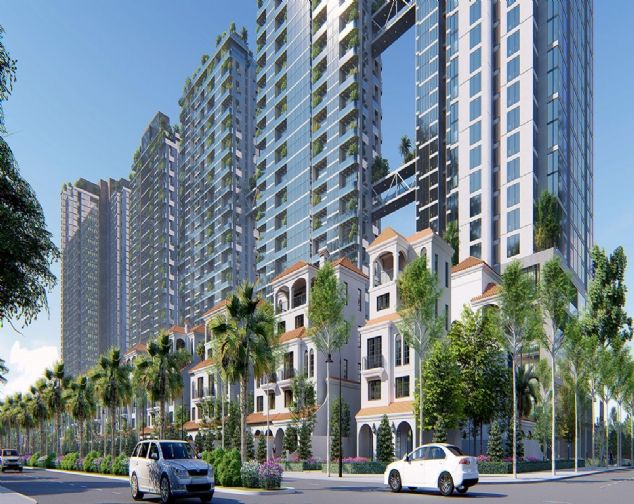 Thuê biệt thự song lập dự án Sunshine Crystal River tại Ciputra, DT 200m2 x 5 tầng. Giá ngoại giao