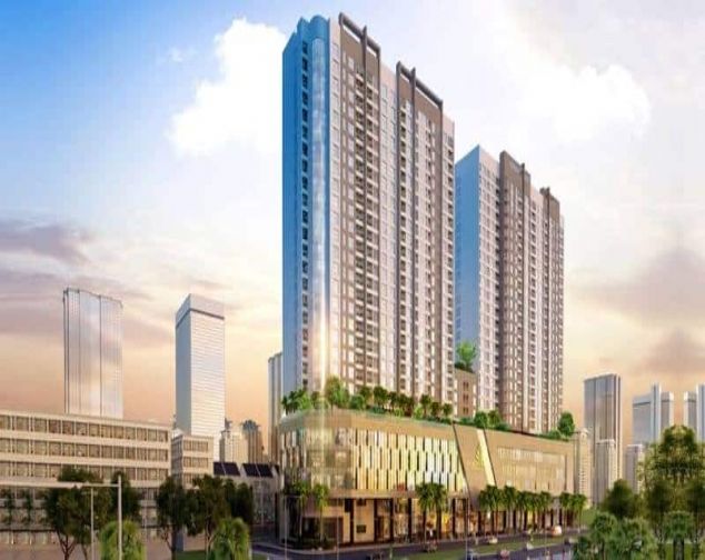 Thuê biệt thự song lập Sunshine Crystal River, hướng Nam, xây 5 tầng thô hoàn thiện mặt ngoài