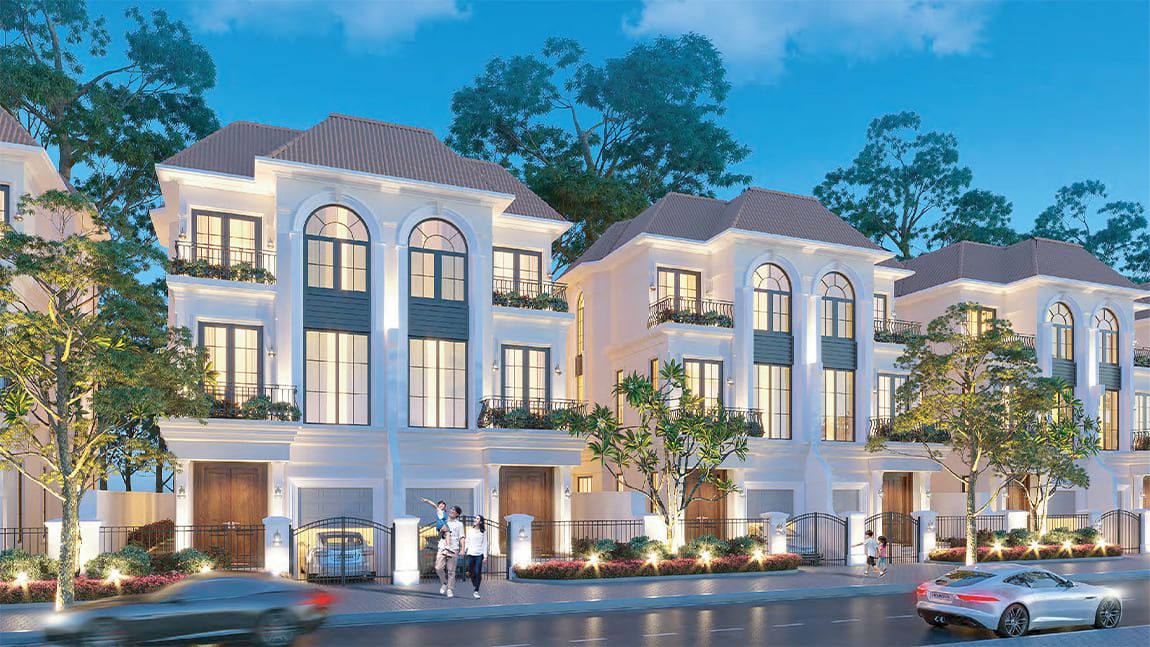Bàn shophouse Grand Hyde Park TMS Vĩnh Yên hướng Bắc - xây thô mặt trong - DT: 80m2 x 4 tầng