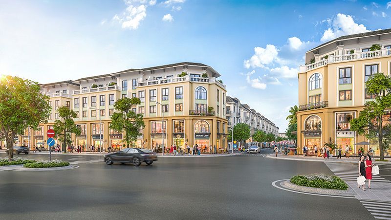 Mua shophouse căn góc Ánh Sao 8A nhìn ra công viên 1,8ha Tây Bắc xây thô trong Vinhomes Dương Kinh