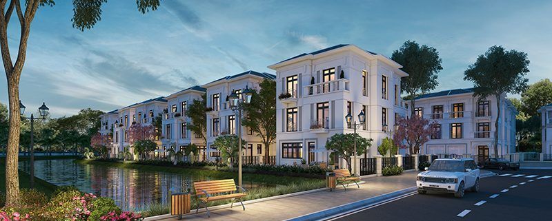 Cho thuê biệt thự song lập diện tích 434.6m2 ĐL Sao Băng khu Mặt Trời chưa nội thất Vin Dương Kinh