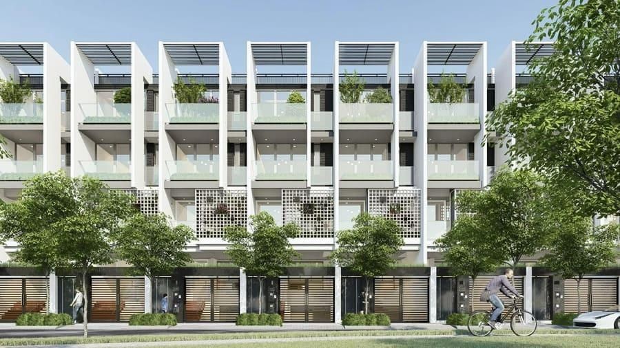 Mua nhà liền kề xẻ khe Đông Nam phân khu Mặt Trời 15B hoàn thiện ngoài DT 105m2 Vinhomes Dương Kinh