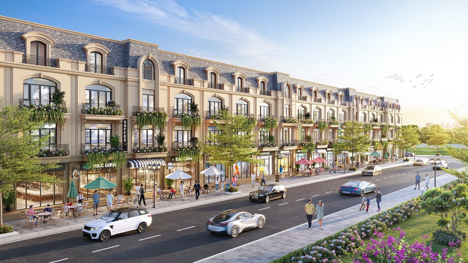Cần bán shophouse Ánh Sao 9 Tây Tứ Trạch mặt đường ĐL Hoàng Hôn xây 4 tầng Vinhomes Golden City