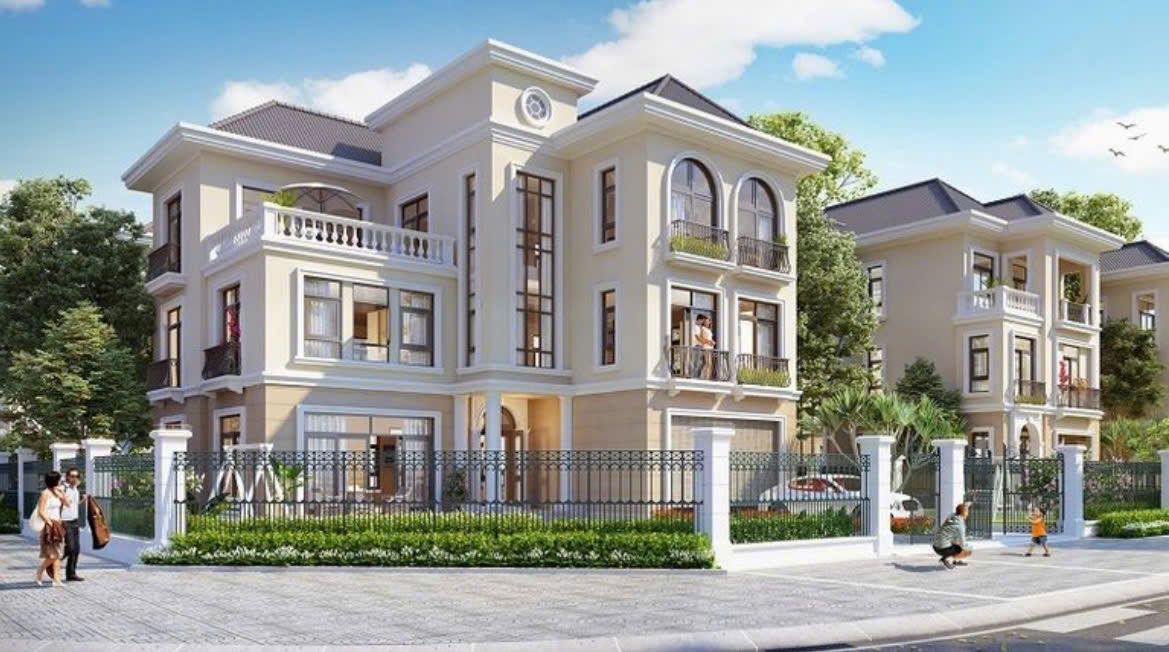 Cần thuê biệt thự song lập chưa nội thất mặt tiền 10m 3 tầng gần công viên Vinhomes Green City