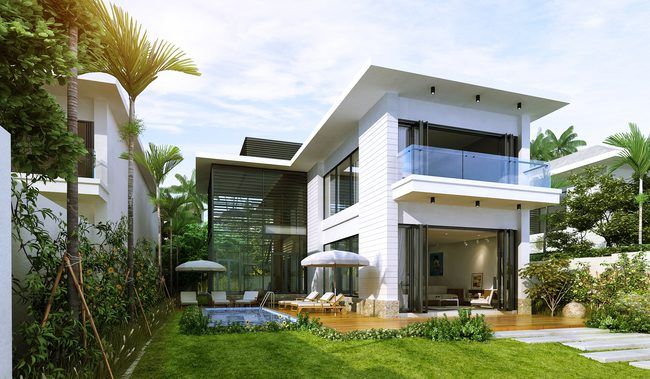 Mua biệt thự đơn lập Đông Nam bàn giao mặt ngoài - 3 tầng 1 tum kế sân Golf Ciputra Central Park