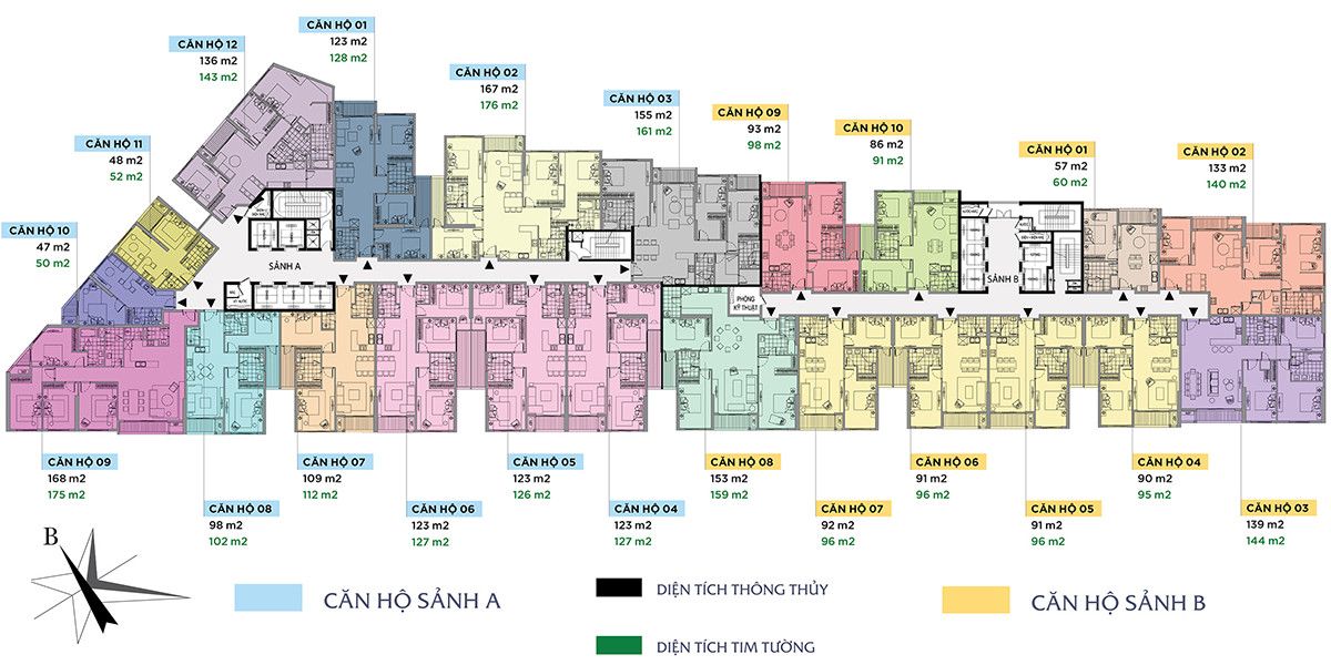 Bán căn hộ 48m2 S2A căn 1 phòng ngủ view thoáng tại S2A Sun Grand Tây Hồ