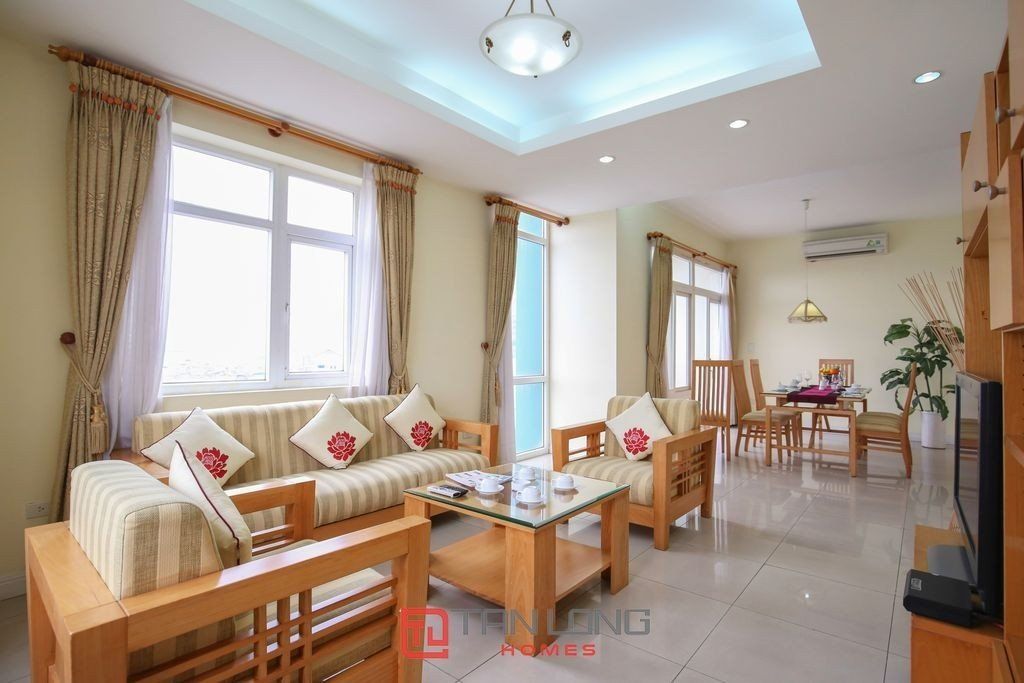 Cho thuê căn 3 ngủ 134m2 tầng 9-10 full đồ mới đẹp tại DMC Tower Kim Mã, Ba Đình
