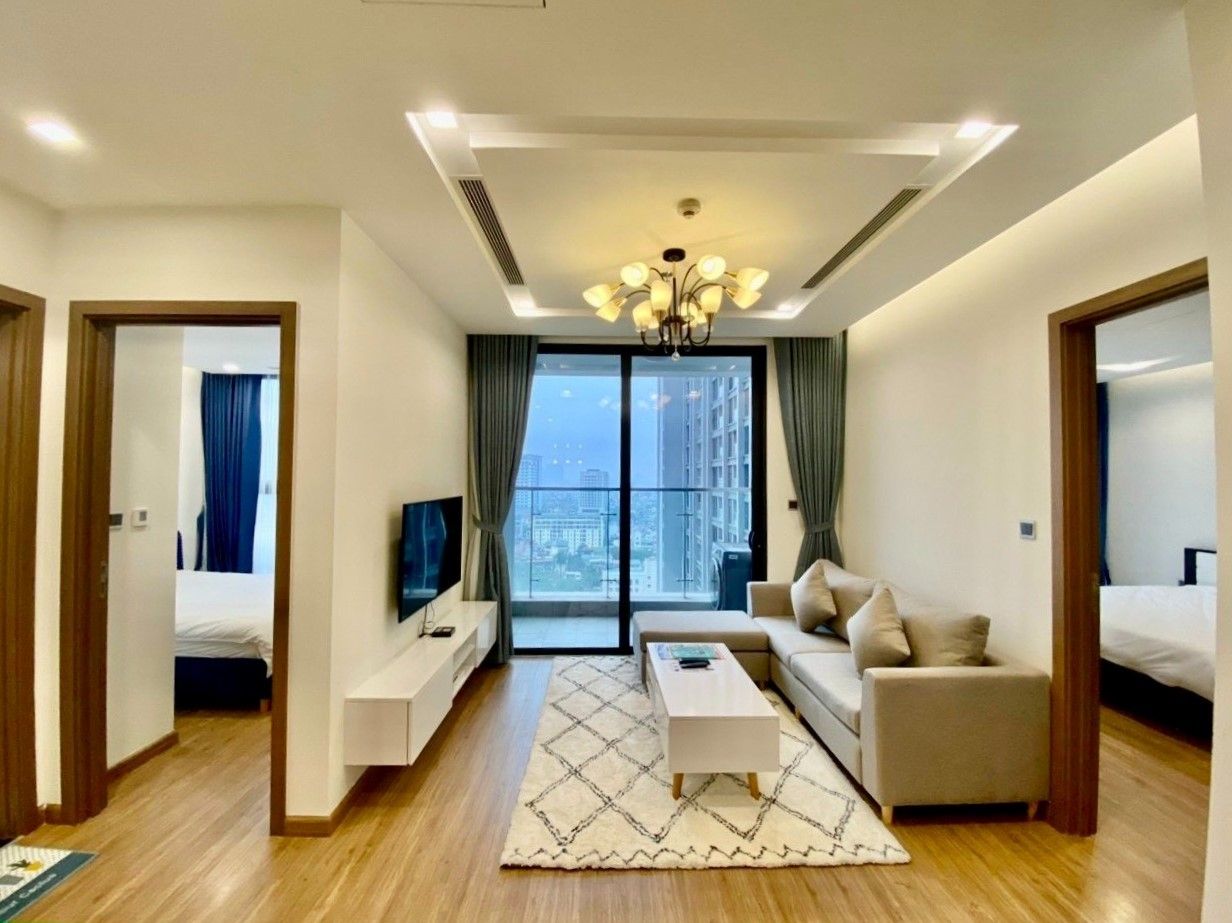 Cho thuê căn 2PN/75m2 tầng trung view thoáng, full đồ mới tòa M2 Vinhomes Metropolis