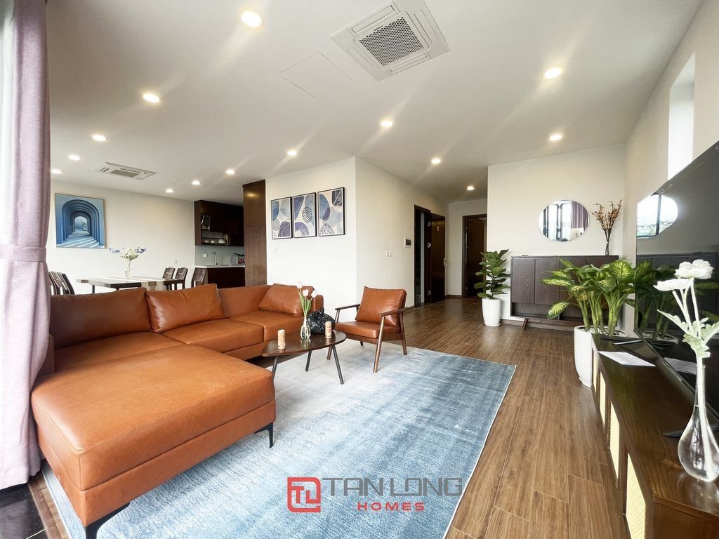 Cho thuê căn hộ dịch vụ 120m2 x 2 ngủ full đồ mới đẹp tầng 6, FREE toàn bộ phí dịch vụ tại Từ Hoa