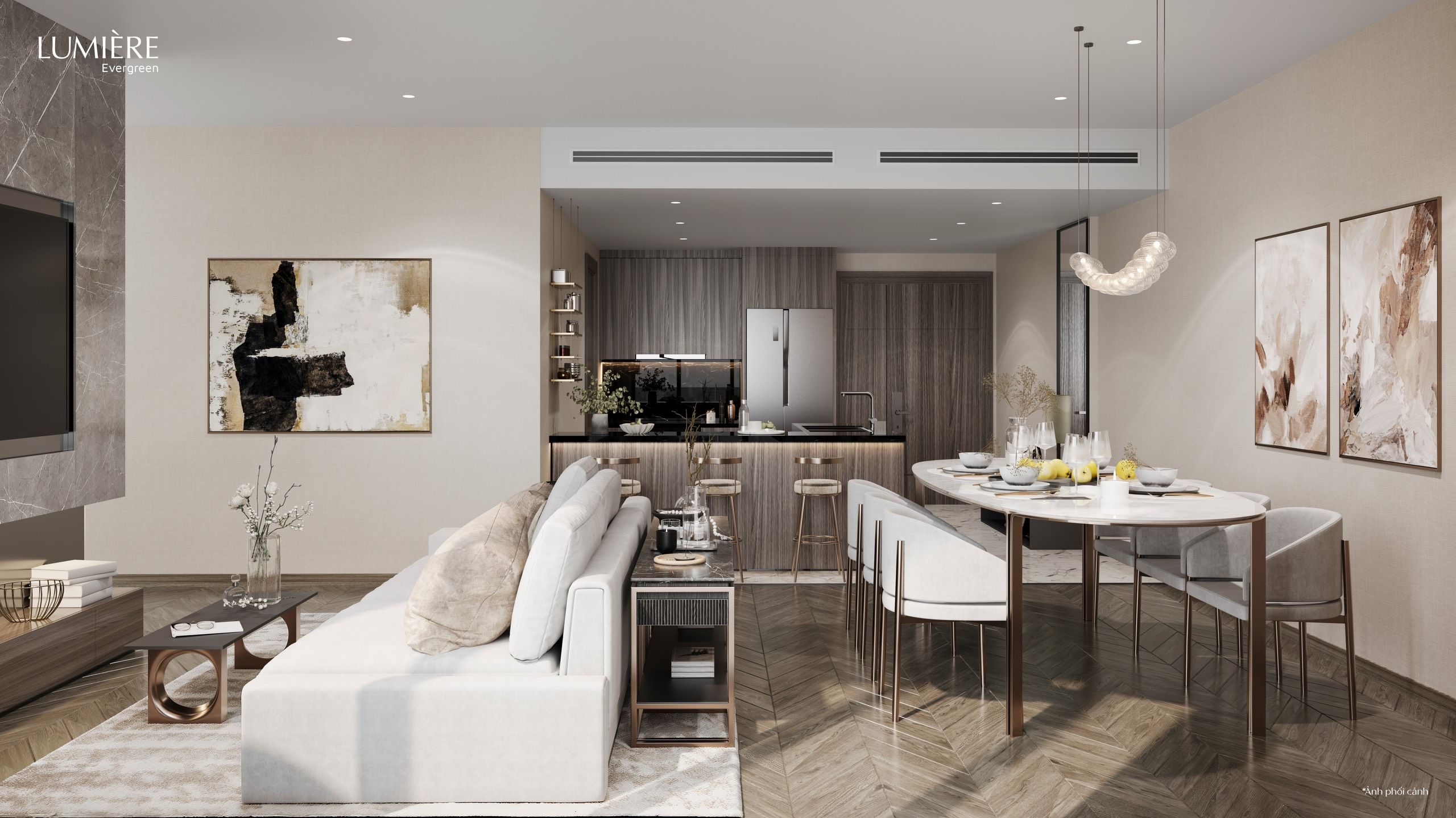 Cần bán chung cư 2 phòng ngủ hướng Đông Nam hoàn thiện view hồ bơi tòa A1 Aqua Lumiere Evergreen