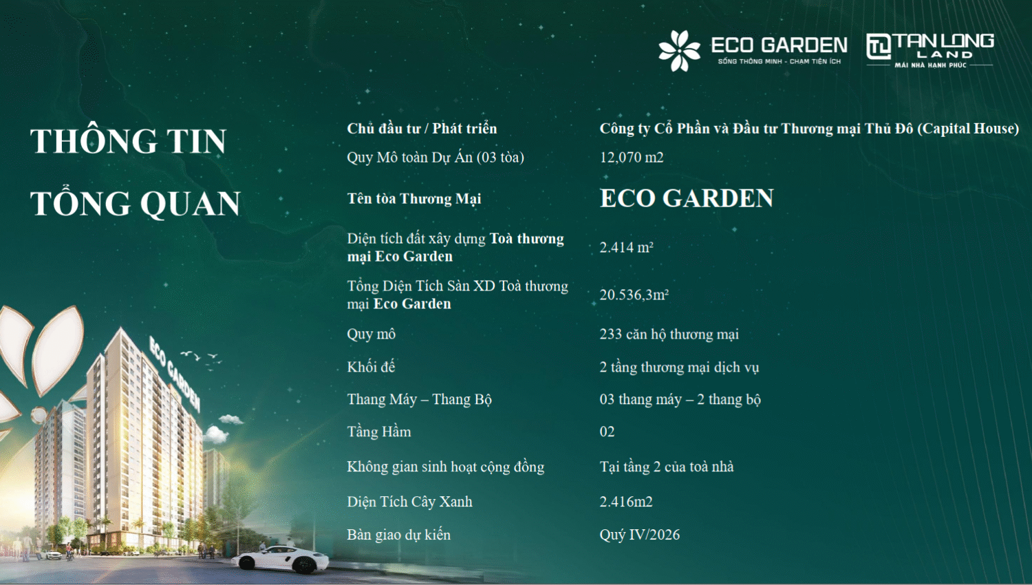 Tư vấn cho thuê căn hộ tại chung cư Eco Garden Bắc Giang