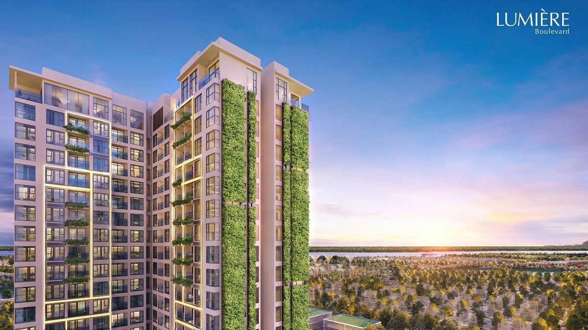 Thiết kế LUMIÈRE Boulevard và phong cách kiến trúc xanh 3D độc bản tại Thủ Đức