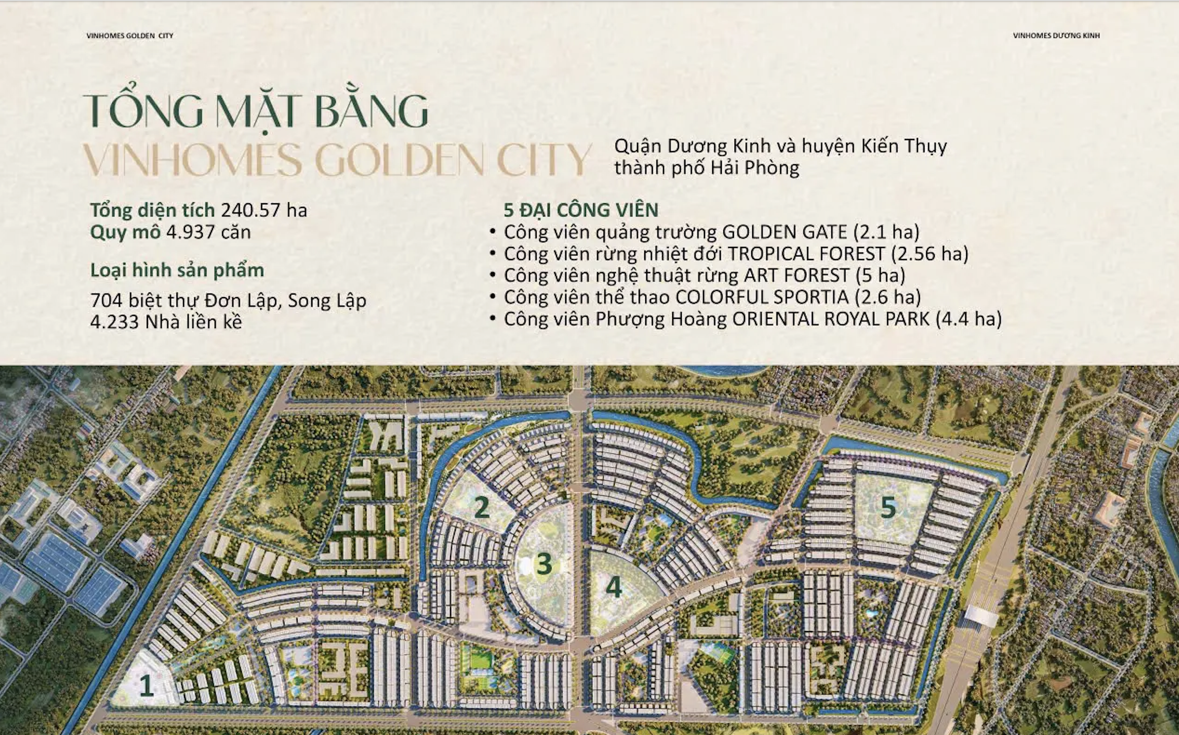 Công viên quảng trường GOLDEN GATE Vinhomes Golden City Dương Kinh