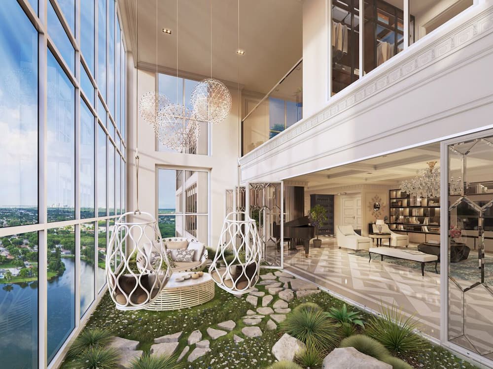 Hình ảnh sân vườn tại căn hộ Sky Villas