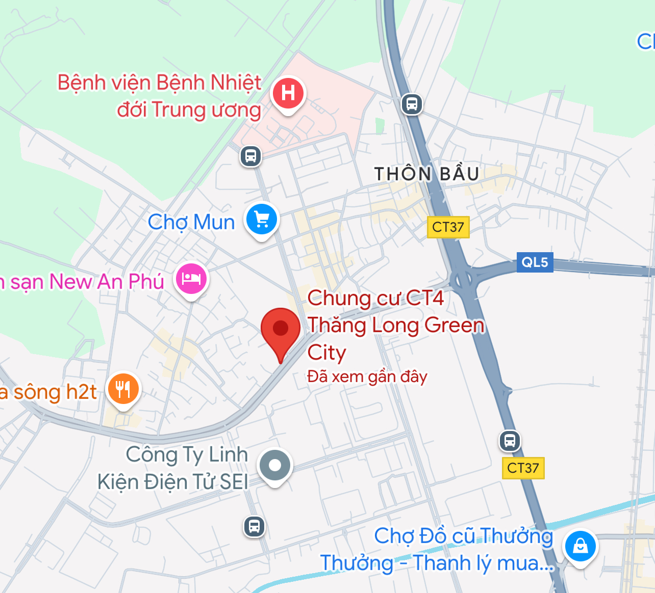 Vị trí Nhà ở xã hội Thăng Long Green City Kim Chung Đông Anh