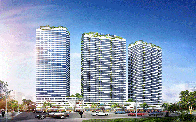 Cho thuê căn hộ Toà B chung cư Intracom Riverside