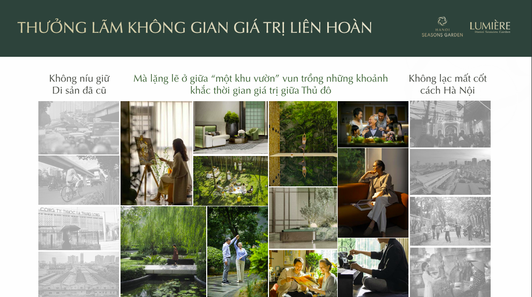 Nét đặc biệt Lumiere Hanoi Seasons Garden Nguyễn Trãi
