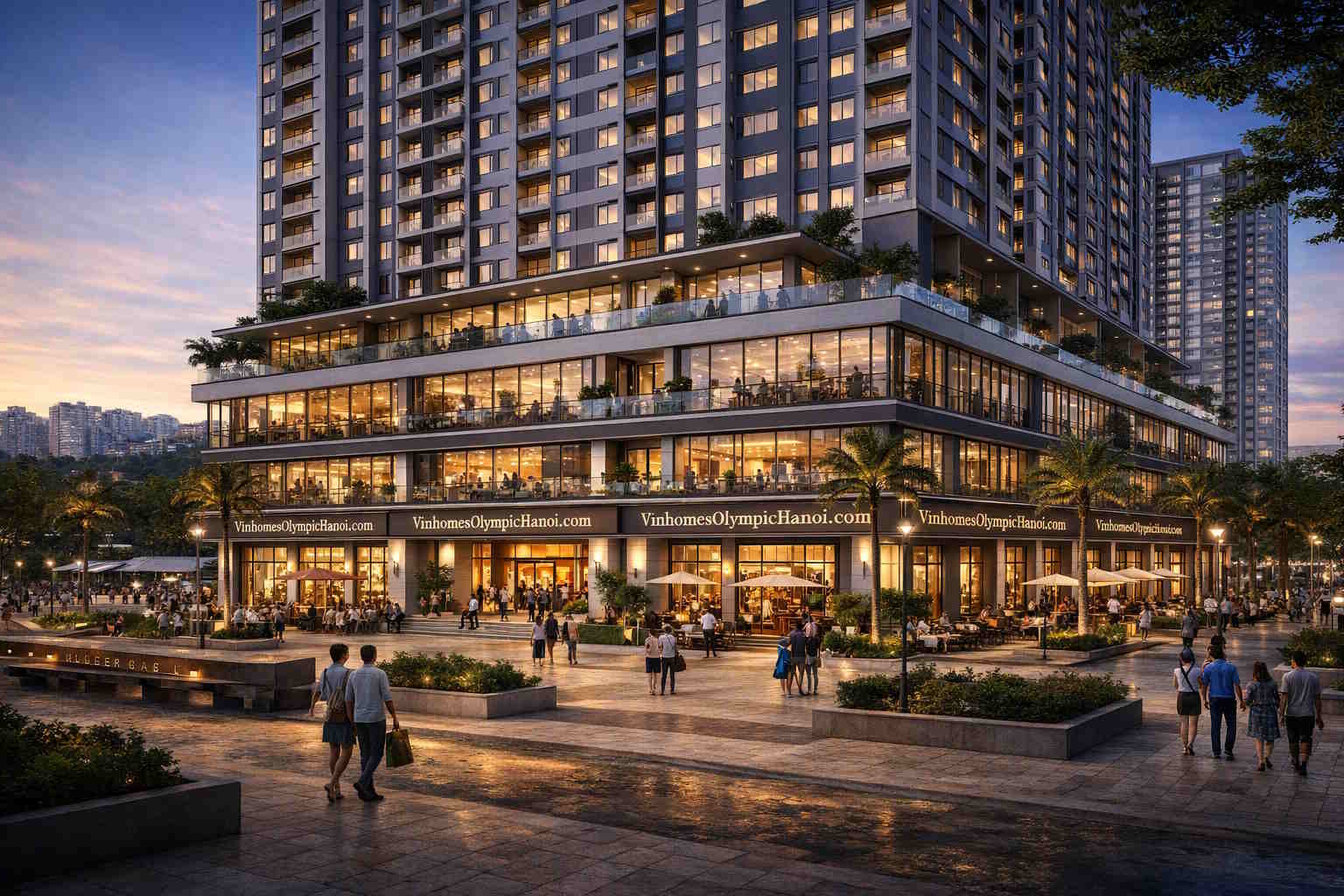 Cho thuê shophouse chân khối đế Vinhomes Global Sportia Hà Nội Ngọc Hồi