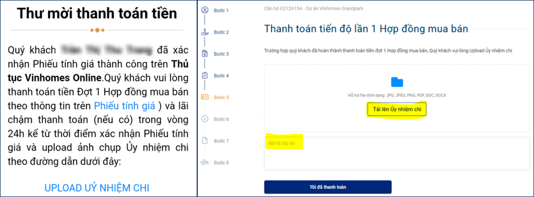 Thủ tục mua căn hộ Vinhomes Gallery Giảng Võ