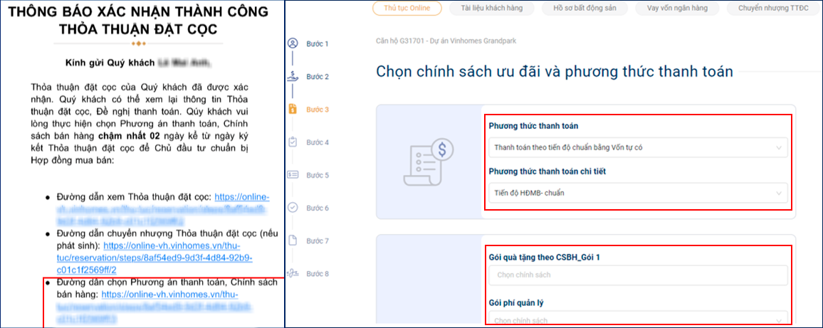 Thủ tục mua căn hộ Vinhomse Gallery Giảng Võ
