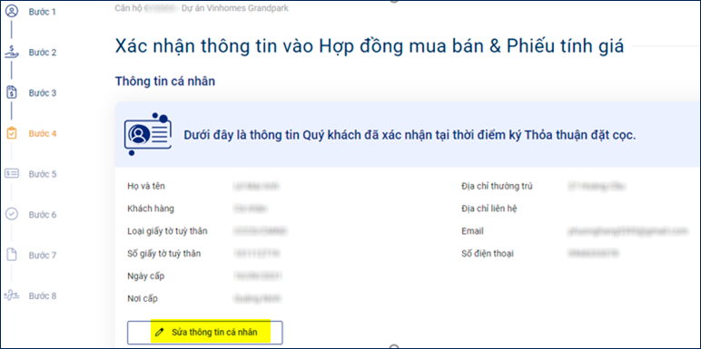 Thủ tục mua căn hộ vinhomes Gallery Giảng Võ