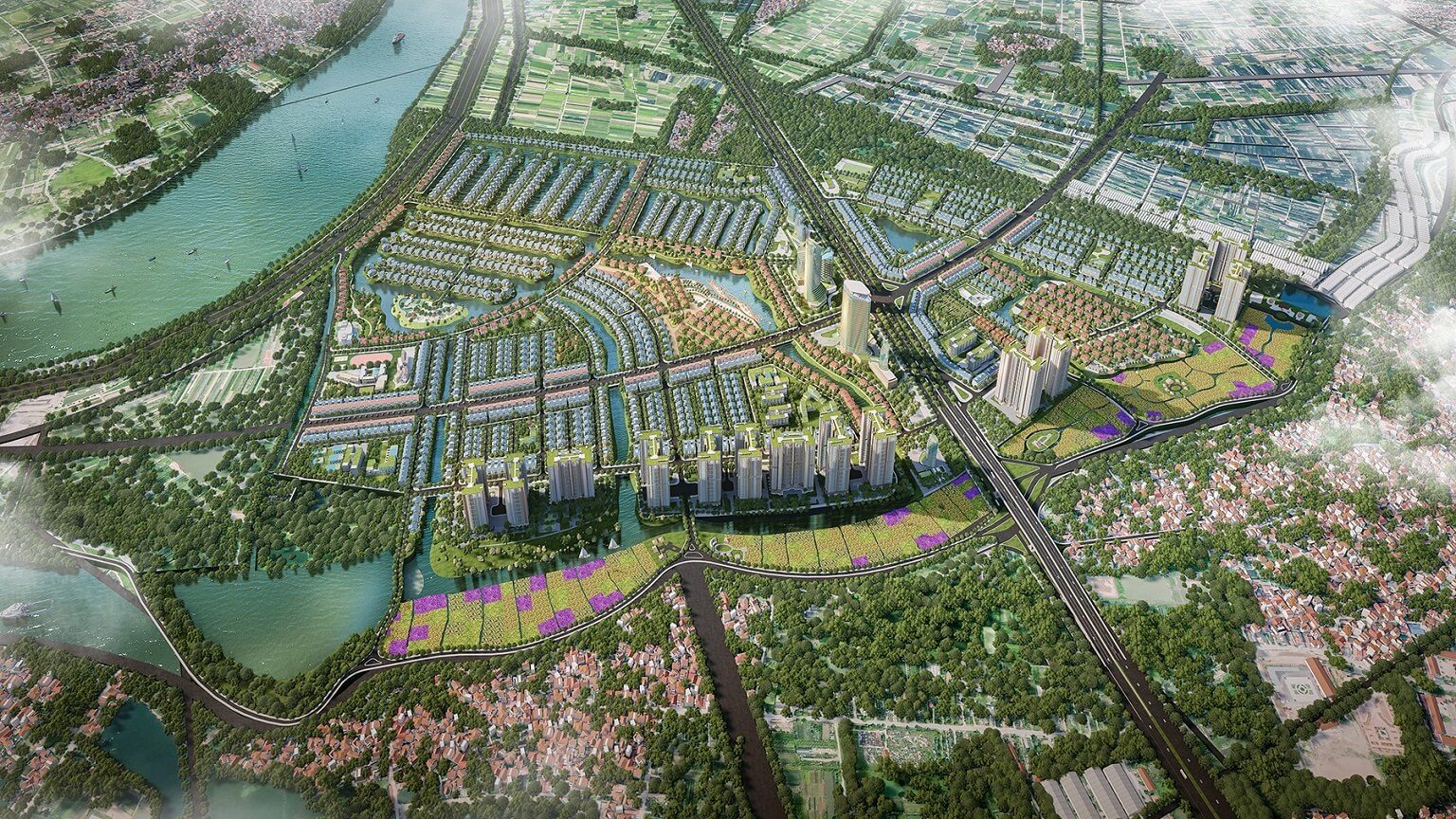 Quy hoạch giai đoạn 1 dự án Alluvia City Văn Giang, Hưng Yên