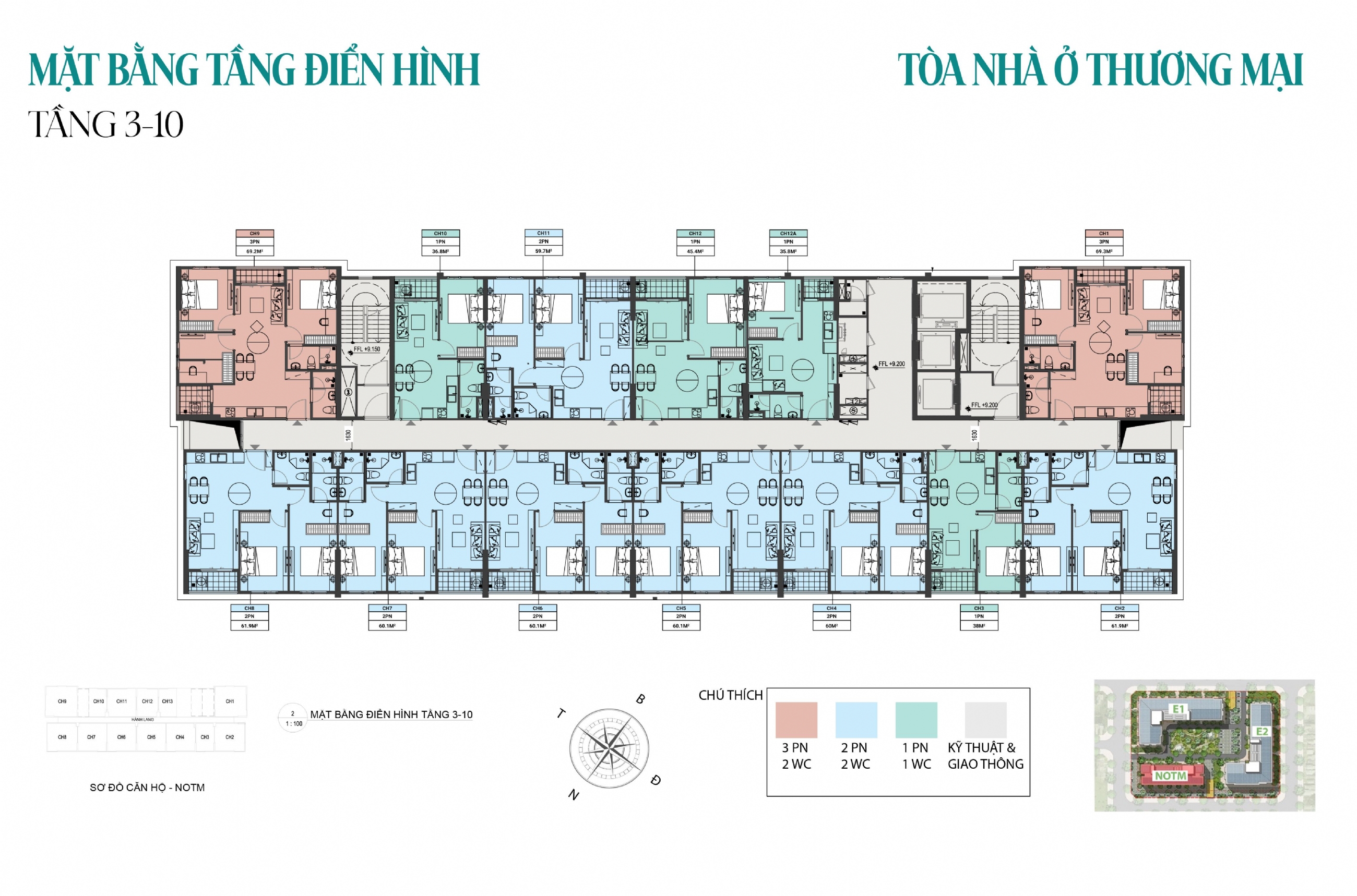 Các loại hình sản phẩm chung cư Eco Garden Bắc Giang
