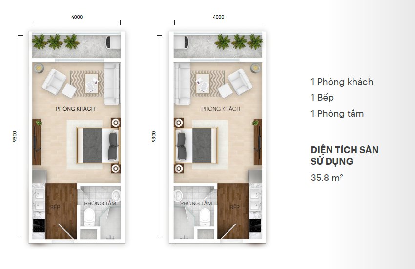 Thiết kế căn hộ chung cư dự án Central Residence Gamuda Yên Sở