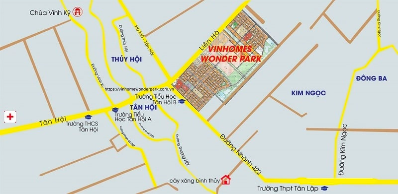 Hệ thống giao thông tại Vinhomes Wonder City Đan Phượng 3