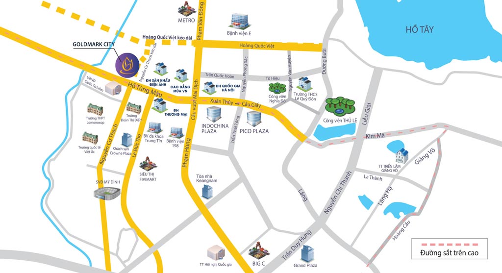 Vị trí chung cư Goldmark City