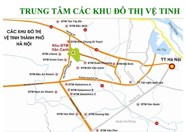 Vị trí Khu đô thị Vân Canh