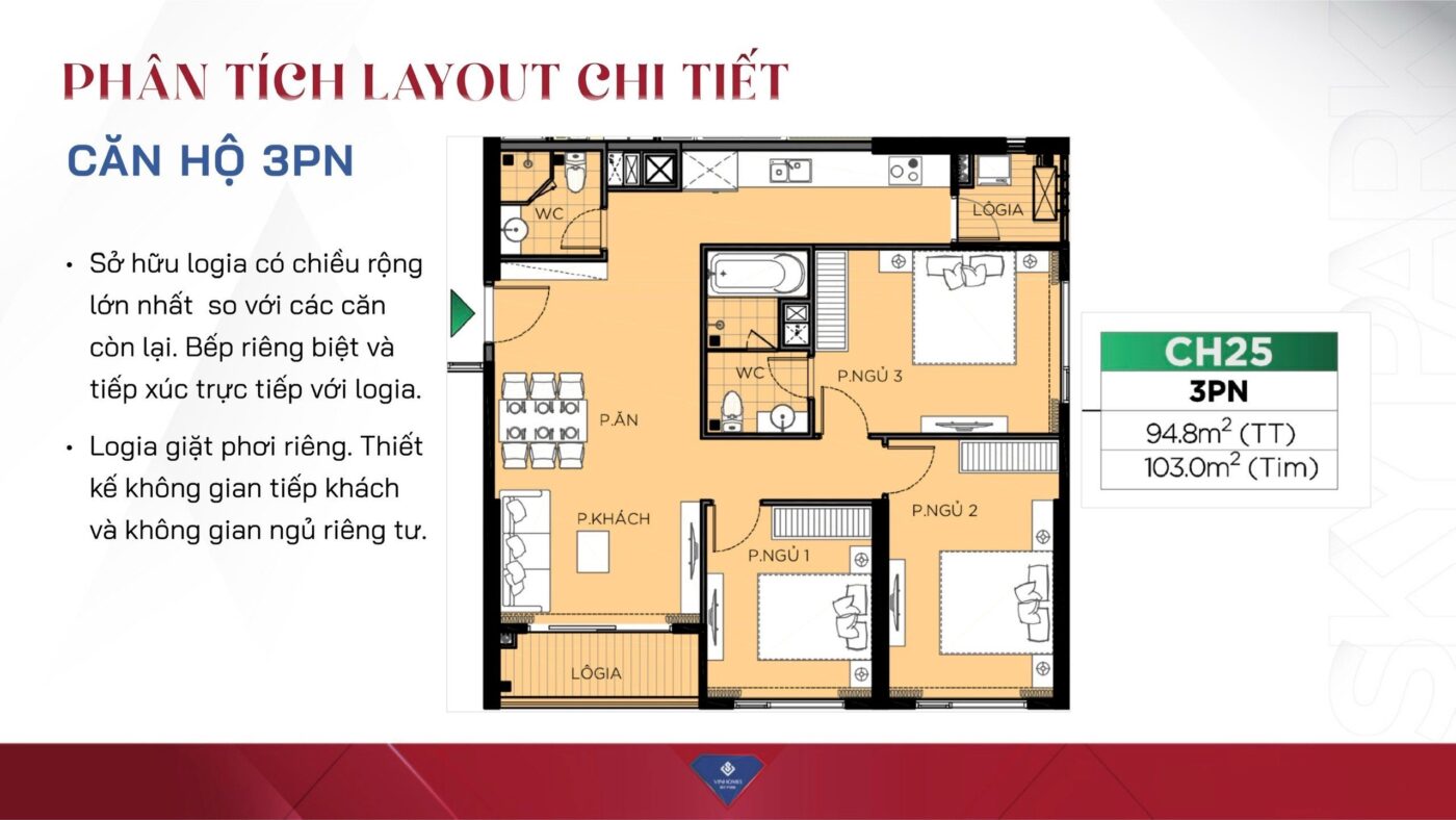 Các loại hình căn hộ Vinhomes Sky Park Bắc Giang 9