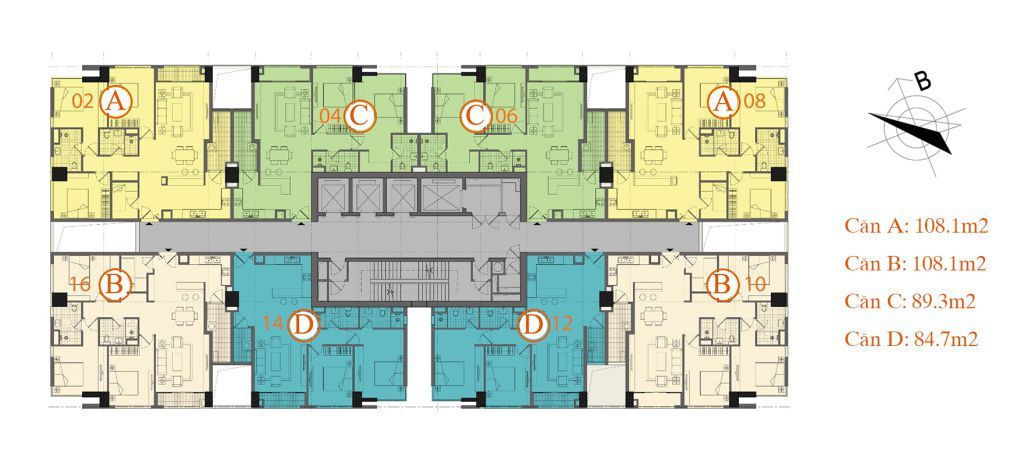 Mặt bằng thiết kế The Nelson Private Residences 29 Láng Hạ
