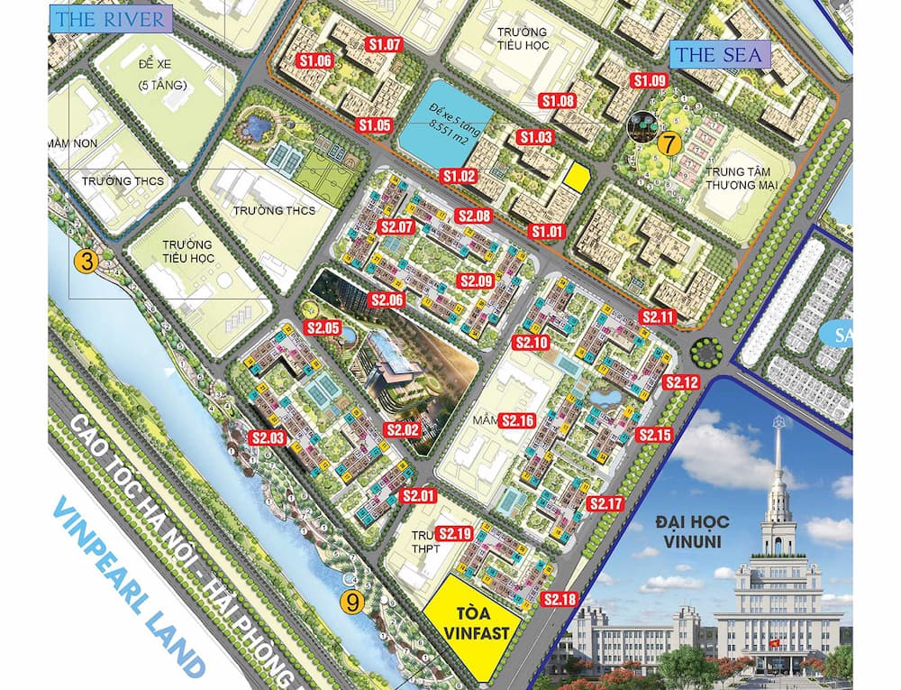 Layout mặt bằng S2.01 Vinhomes Ocean Park