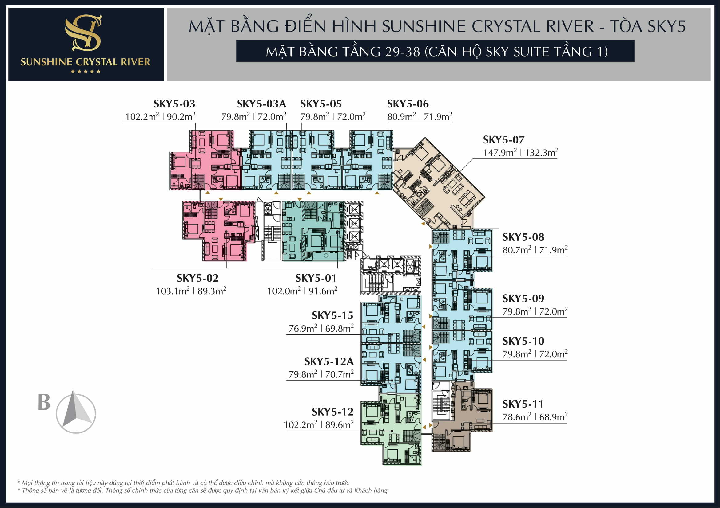 Mặt bằng thiết kế Sunshine Crystal River 7