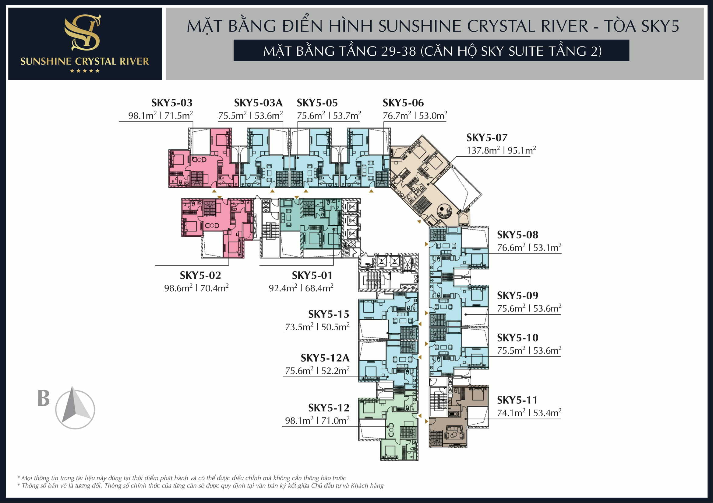 Mặt bằng thiết kế Sunshine Crystal River 8