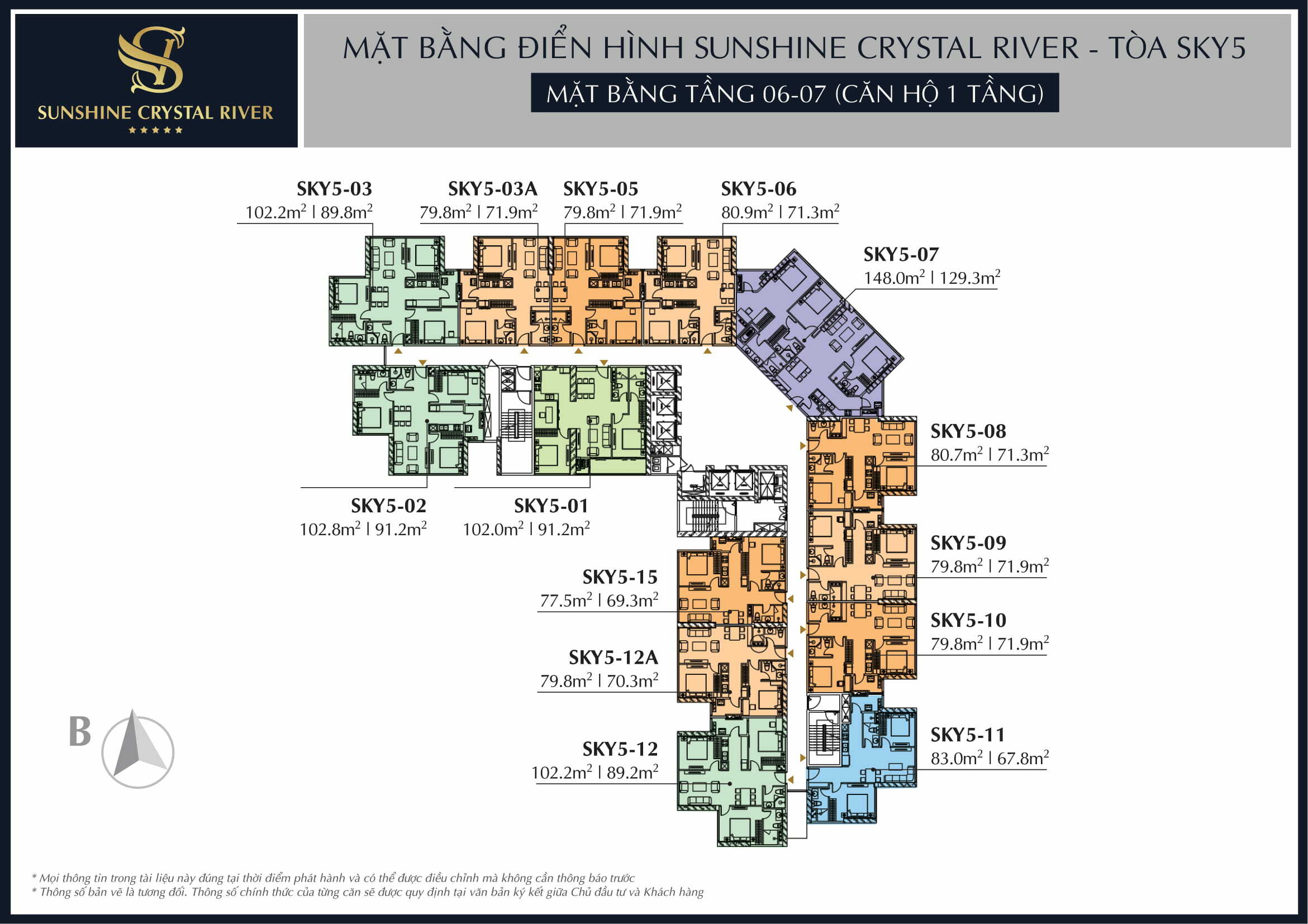 Mặt bằng thiết kế Sunshine Crystal River 5