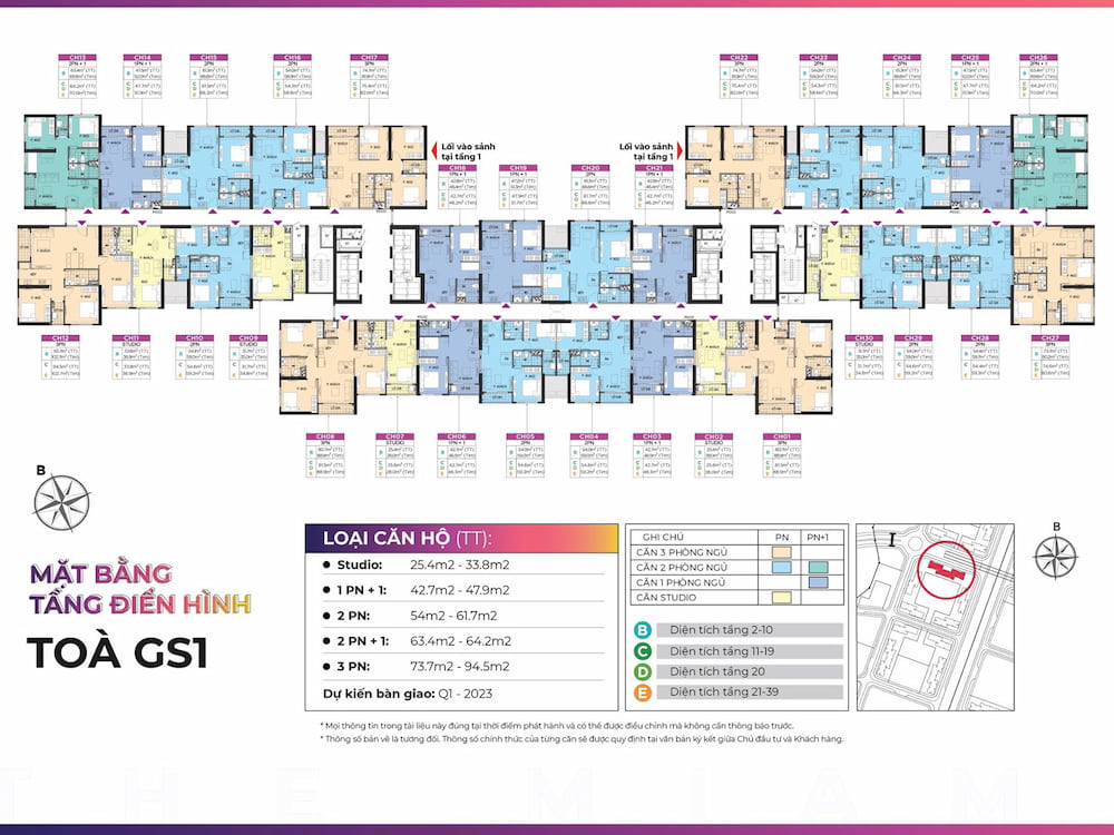 Mặt bằng Miami Vinhomes Smart City