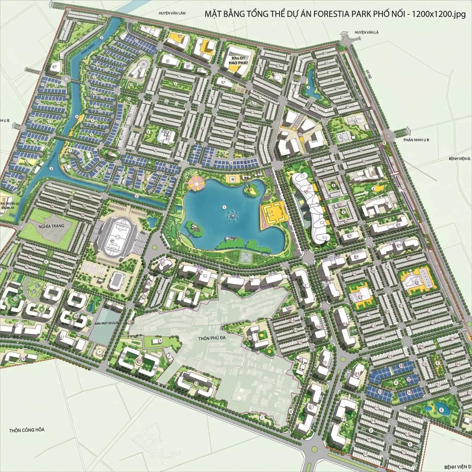 Mặt bằng thiết kế Forestia Park MIK Phố Nối