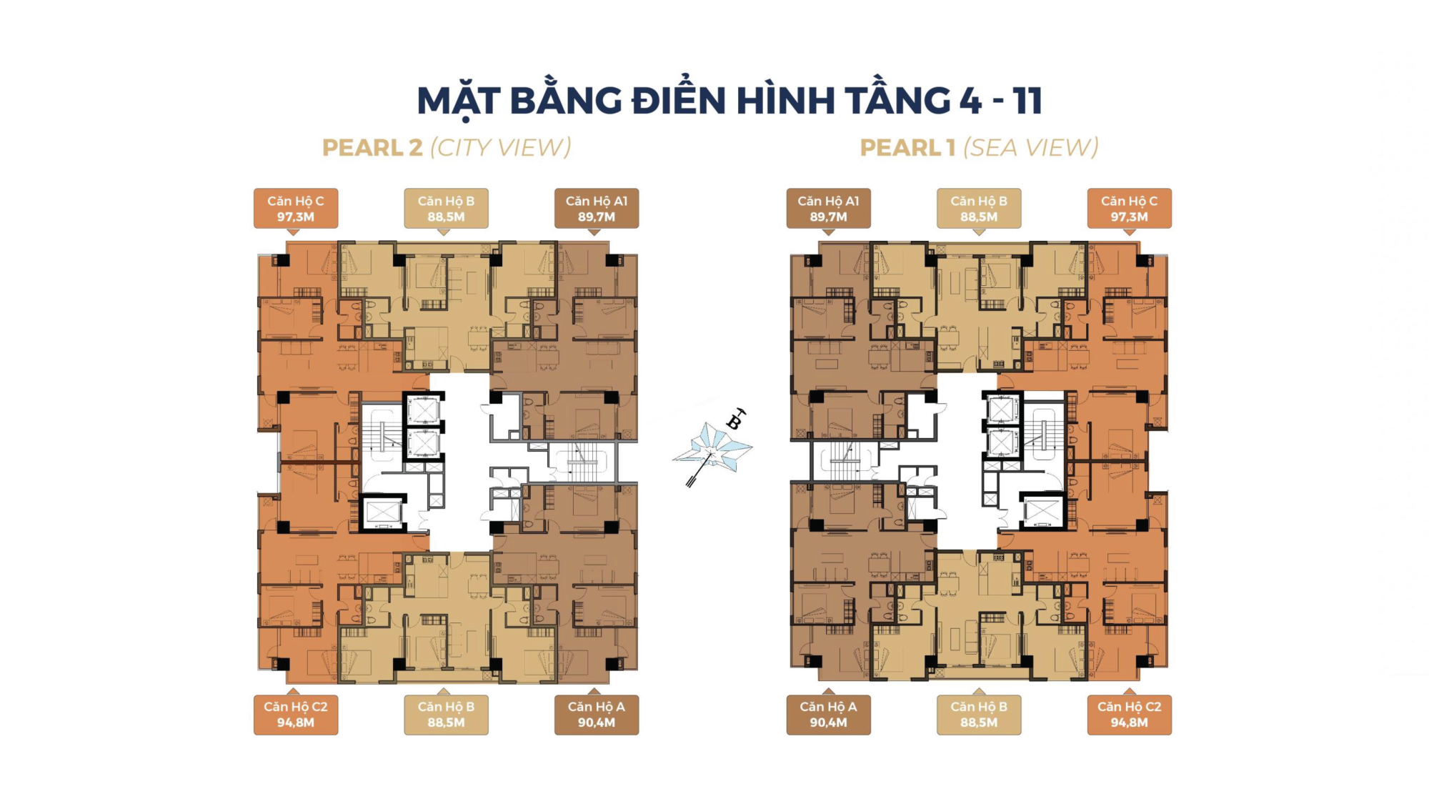 Mặt bằng dự án Pearl Residence BRG Cửa Lò
