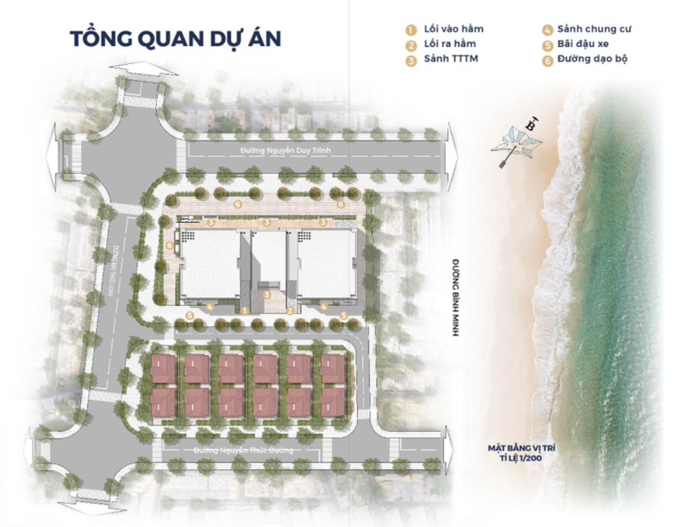 Mặt bằng thiết kế Pearl Residence Cửa Lò