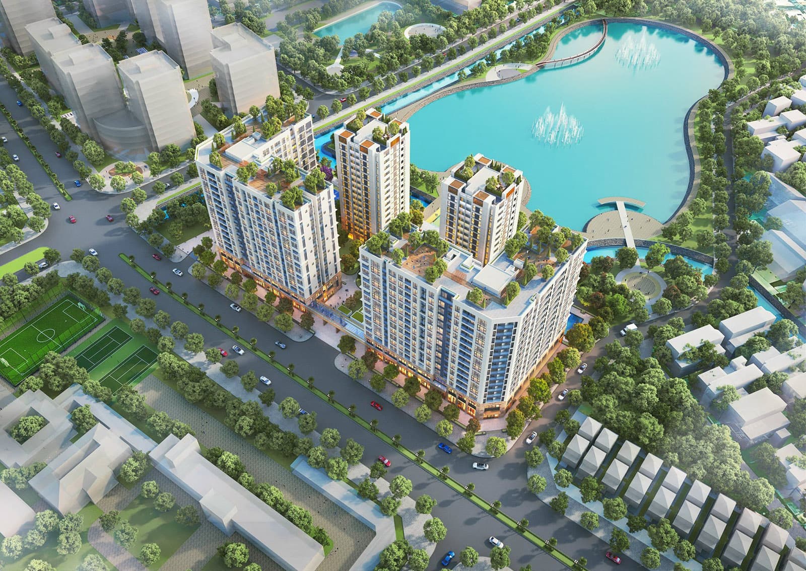 Cho thuê căn hộ 2 phòng ngủ Platinum Long Biên