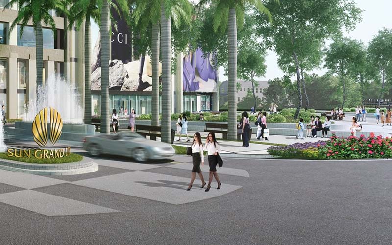 Cho thuê căn hộ penthouse Sun Grand City Quảng An