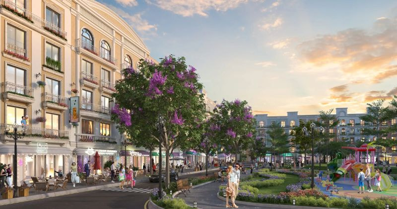 Cho thuê nhà phố shophouse khu MẶT TRĂNG - Luna Park Vinhomes Golden City Dương Kinh