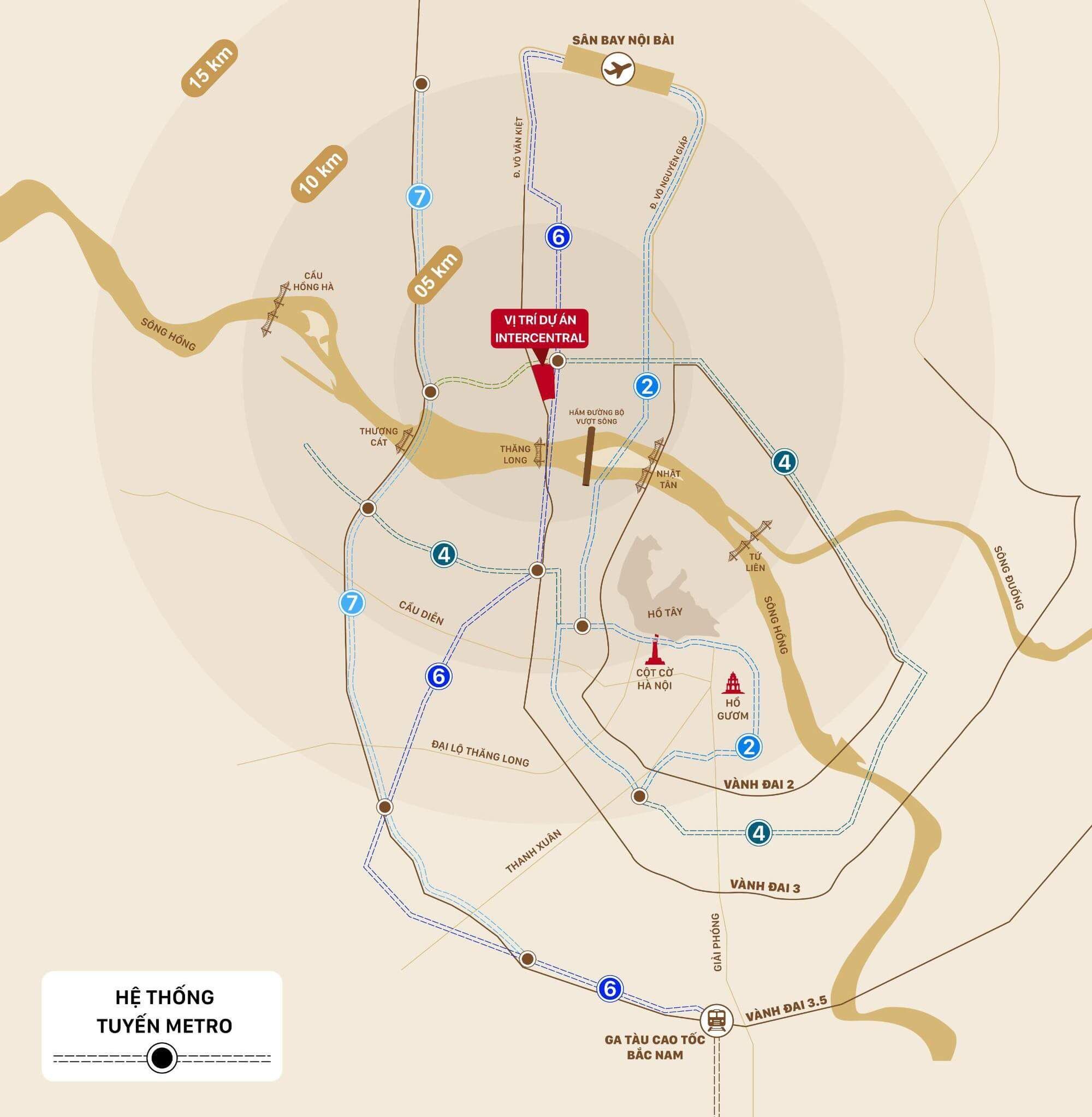 Vị trí InterCentral Đông Anh