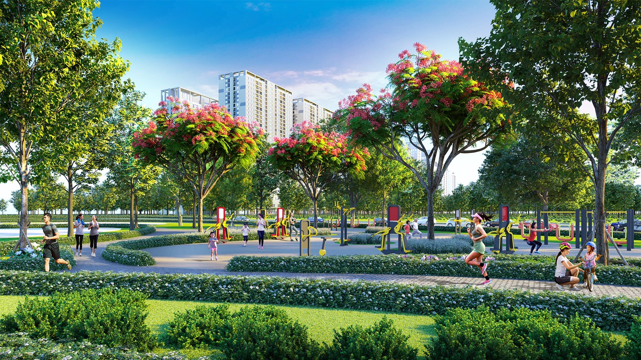 Hệ thống công viên tại dự án Hinode Royal Park
